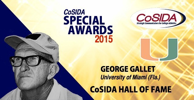Special Awards Salute: George Gallet (University of Miami), CoSIDA Hall of Fame